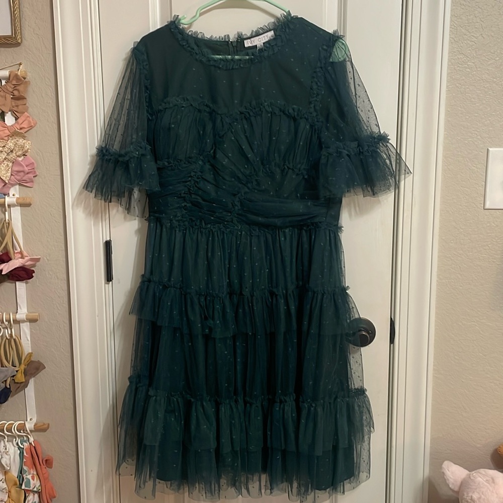 Ivy City Co Dark Green Dress